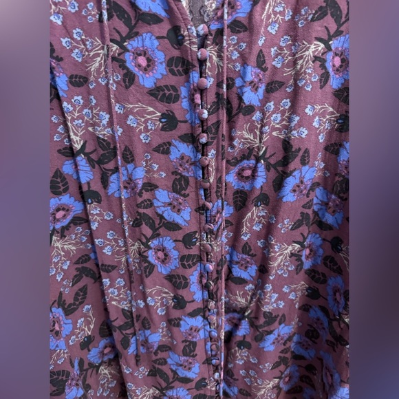 Free People Magic Mystery Tunic Plum Shirt Size XS - Picture 6 of 10